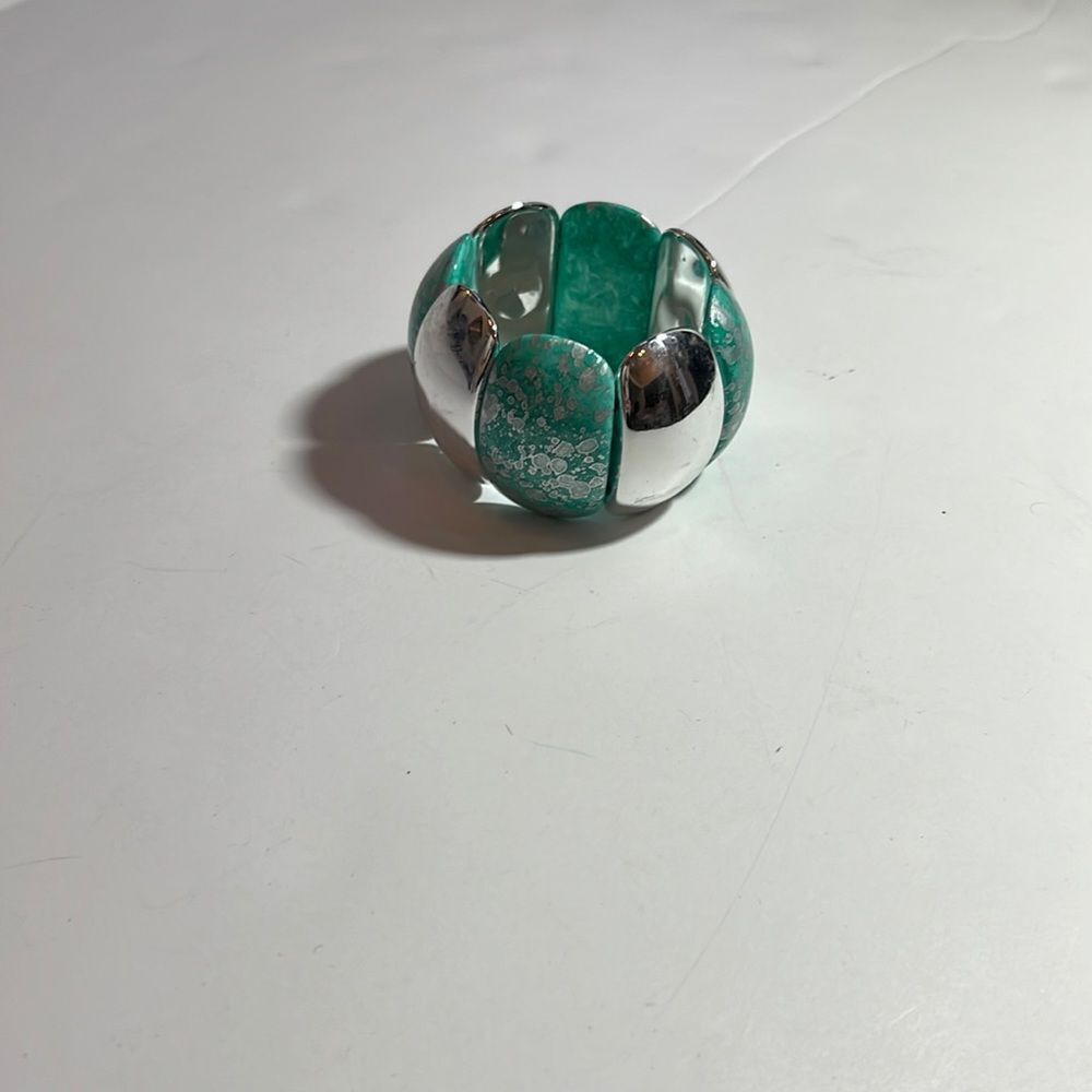 GREEN And Silver Bracelet
